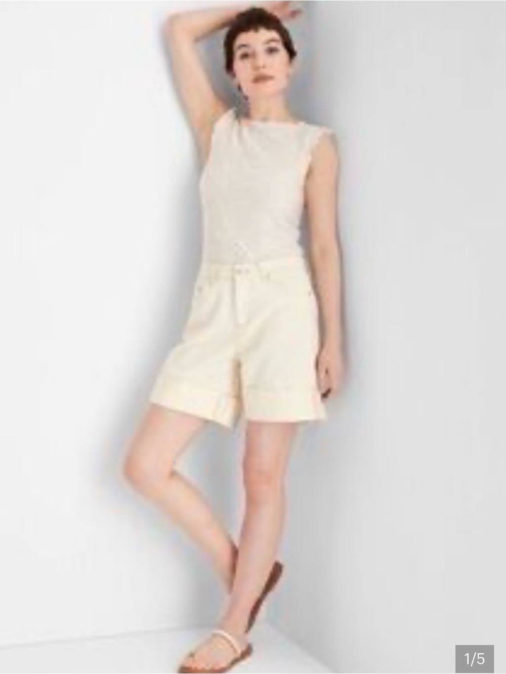 Future Collective Cream High-Rise Women's Shorts